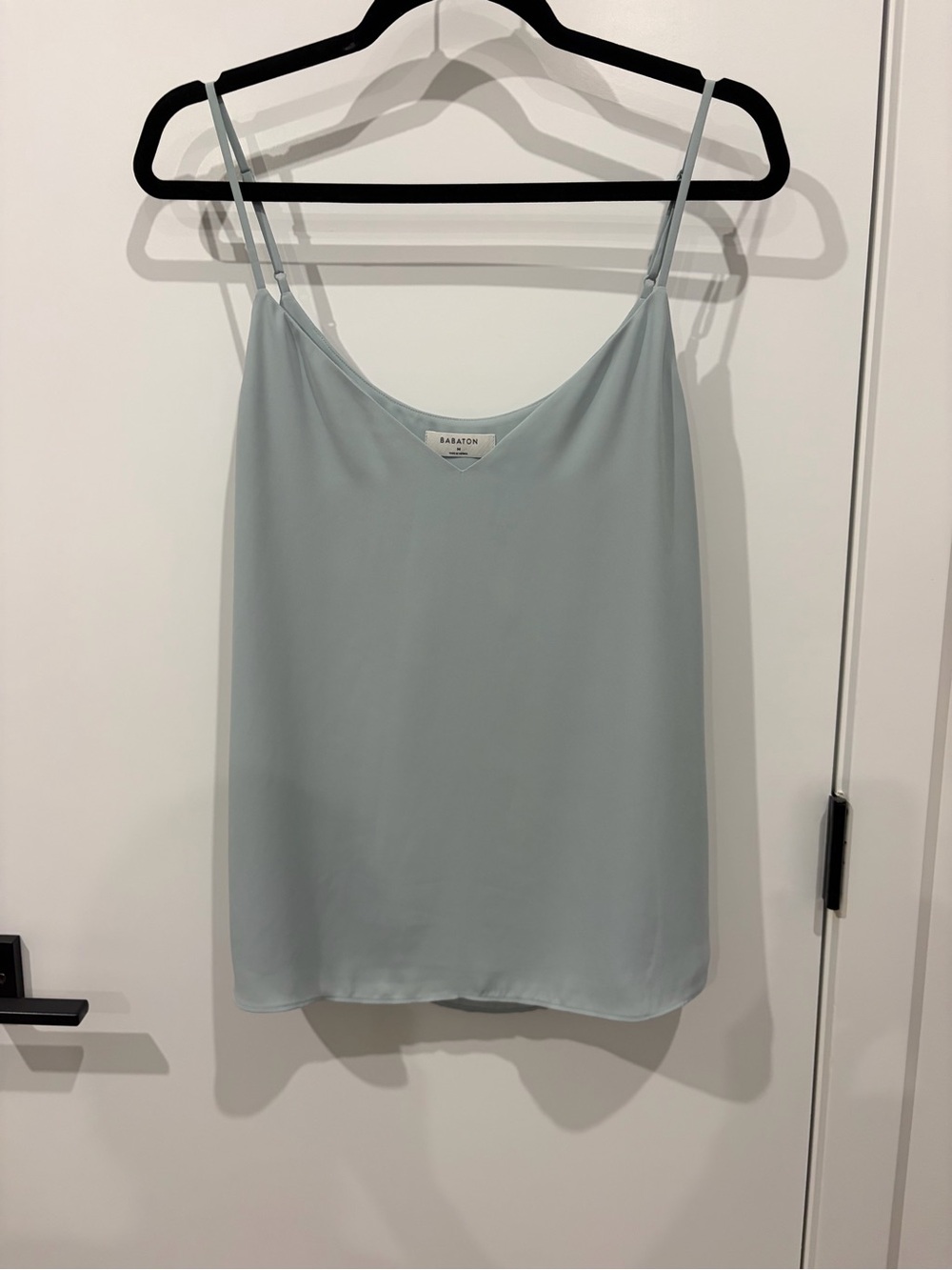 Babaton Everly Camisole in light sage green, size medium.